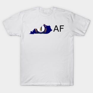 Kentucky Flag State Outline AF (black) T-Shirt